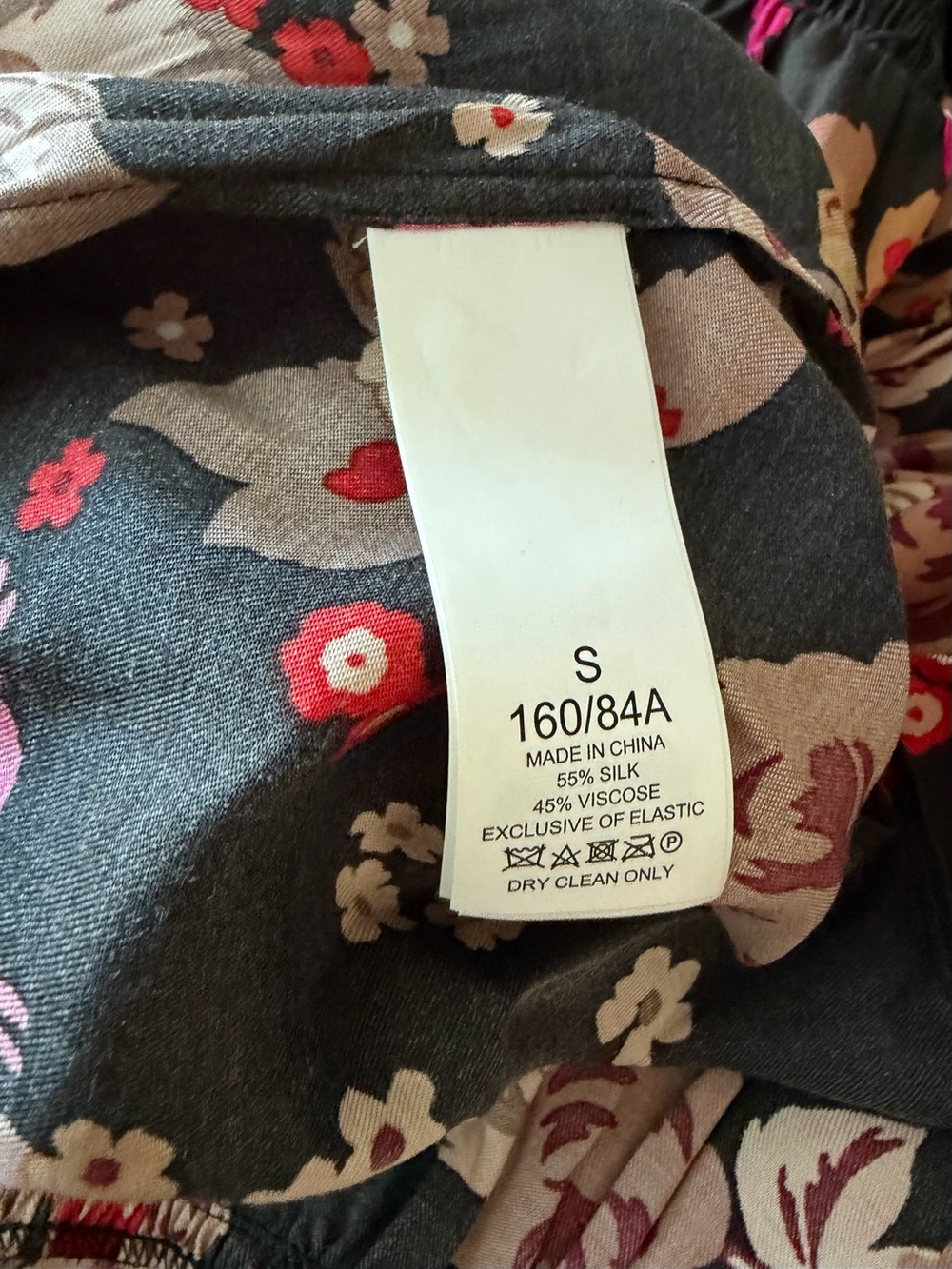 kate spade Black Floral Maxi Dress with Pink and Beige Blooms - Picture 8 of 9